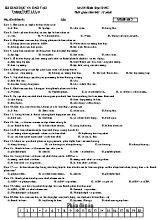 Đề kiểm tra 15 phút môn Sinh học Lớp 10 (Ban nâng cao) - Mã đề thi 3 - Trường THPT Lê Lợi